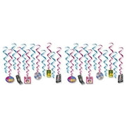 Beistle 53489 I Love The 90's Whirls, 24 Piece, 15"-28", Multicolored