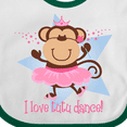 thumbnail image 4 of Inktastic Monkey Love Tutu Dance Girls Baby Bib, 4 of 4