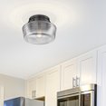 thumbnail image 5 of Emmons Traditional Black Flush Mount with Clear Shade, 5 of 5