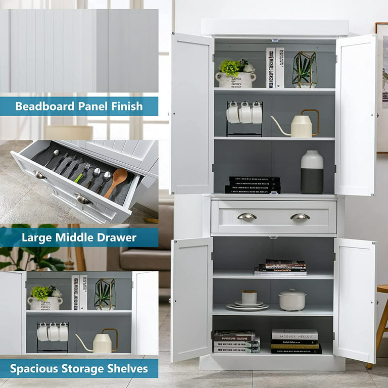 Yaoping 72 Freestanding Kitchen Cupboard, Kitchen Pantry Storage