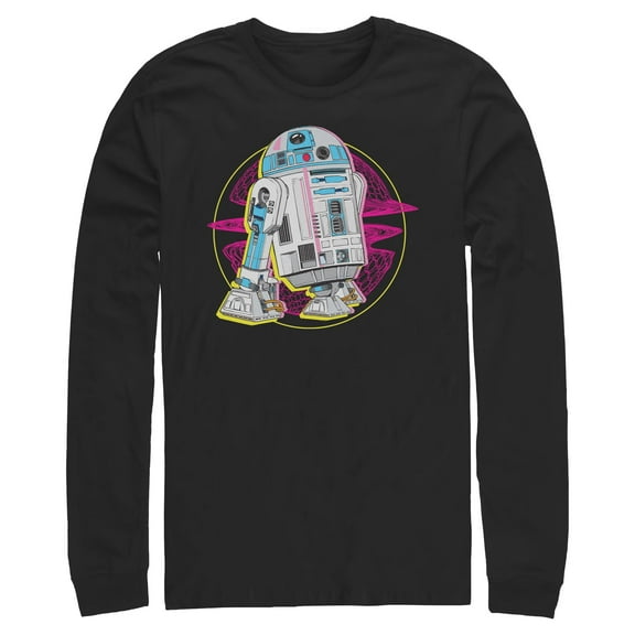 Mens Star Wars R2-D2 Retro Vibes Long Sleeve Shirt
