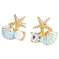 thumbnail image 4 of Sonducket 1 par de pendientes de mujer, pendientes de decoración, accesorios de joyería de vacaciones para compromiso, trabajo diario, dorado y Type2 NO2, 4 of 6