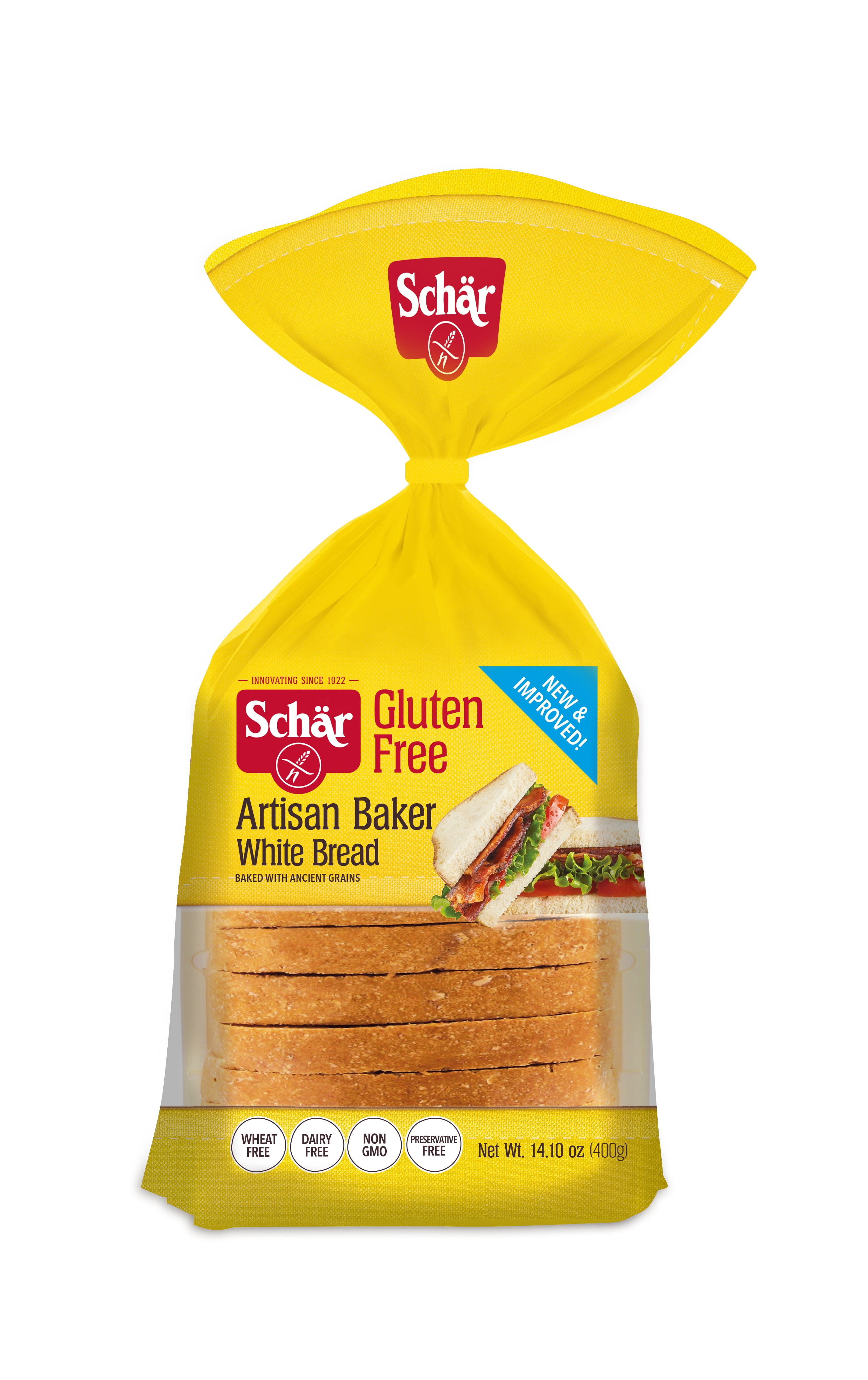 Schar Gluten Free Artisan Baker Classic White Bread, 14.1 ...