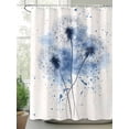 thumbnail image 2 of Shower Curtains Watercolor Blue Dandelion Bath Curtain Retro Plant Waterproof Bathroom Shower Curtain Set with Hooks Decoration 72 x 72 Inches, 2 of 7