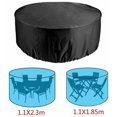 thumbnail image 5 of Funda para muebles de jardín, impermeable y resistente, redonda para mesa de jardín, muebles de exterior, refugio UV y sillas de comedor a prueba de polvo, 230 x 11, 5 of 5