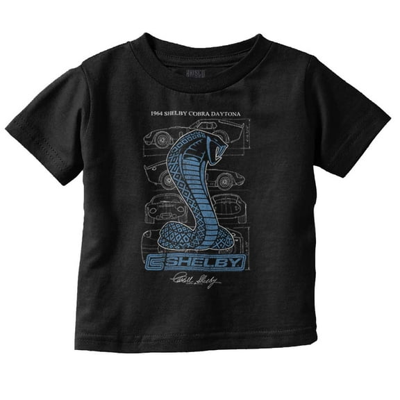 Shelby Cobra Daytona Car Blueprints Toddler Boy Girl T Shirt Infant Toddler Brisco Brands 6M