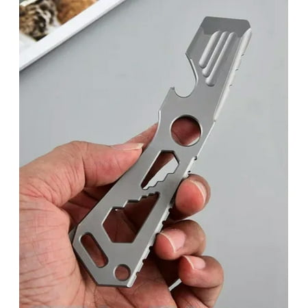 MATROOY Titanium Stainless Steel Multitool Card Crowbar Opener EDC Outdoor Pry Bar Tool