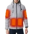 thumbnail image 2 of DODADAWANJ Mens Heated Jacket Lightweight USB Rechargeable Electric Heated Jackets Full Zip 21 Heating Zones Thermal Coat Winter Outdoor Camping Heated Coats No Battery XL, 2 of 7