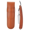 thumbnail image 1 of Rasoir manuel professionnel pour hommes, manche en bois, pliable, support de lame (sans lame), 1 of 4