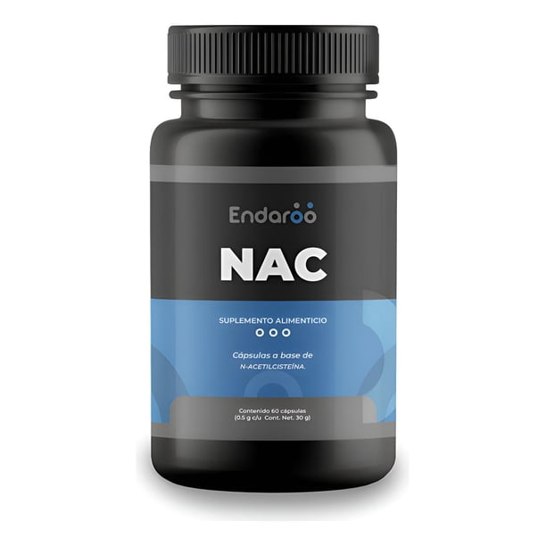 ENDAROO NAC N Acetil Cisteína | NAC N-Acetyl Cysteine | 1000 mg por porcion | Ingredientes Naturales Sin OMG y sin aditivos | multicolor