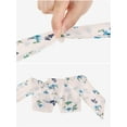 thumbnail image 4 of INSPIRE CHIC Floral Chiffon Scarves Square Skinny Long Neck Scarf Neckerchief Long-Light Pink Blue 180x5cm, 4 of 7