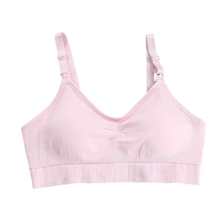 Nilvkv Wireless Bras with Support and Lift Bras for Women Solid Wireless Push Up Breathable Adjustable Strap Intimate Pink 42BCD