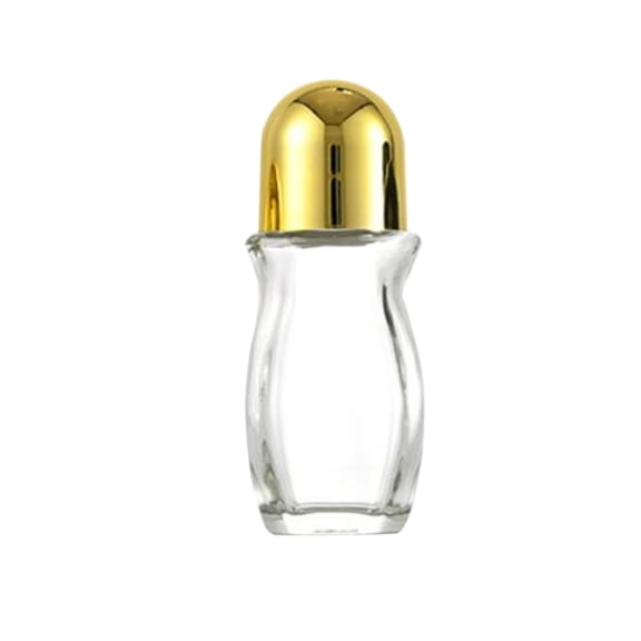 ONLYEOR 50ml Glass Empty Roller Bottle with Plastic Roller, Leak-Proof Deodorant & Massage Oil Container, For Essential Oil & Perfume