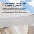 thumbnail image 5 of Sunjoy 8’ x 8’ Outdoor Patio Gazebo, Outdoor Backyard Modern 2-Tier Steel Frame Soft Top Gazebo with Mesh Netting - Beige & White, 5 of 11