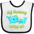 thumbnail image 3 of Inktastic My Mommy Loves Me Cute Narwhal Boys or Girls Baby Bib, 3 of 4