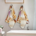 thumbnail image 3 of Sea Shells Starfishes Hand Towels 2 PCS, Summer Sand Beach Kitchen Towel Ultra Soft and Highly Absorbent,Decorative Fingertip Face Towel for Bathroom Hotel, 28.3"x14.4", 3 of 4