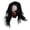 D, variant on LED Light Up Ghost Mask with Long Hair, Scary Glowing Female Zombie Mask for Halloween Cosplay