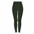 thumbnail image 3 of BiZtdJrK Gym Leggings for Women Vertical Striped Print High Waist Halloween Tights Lightweight Stretch Workout Yoga Pants Soft Lounge Legging Army Green S, 3 of 10