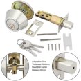 thumbnail image 5 of Cerradura de puerta con cerrojo simple de níquel satinado cilíndrico, pestillo de seguridad nocturno con llaves D101, 5 of 5
