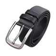thumbnail image 5 of amagogo Men Belt 120cm Long Pin Buckle PU Leather Belt for Trousers Business Wedding Black, 5 of 9