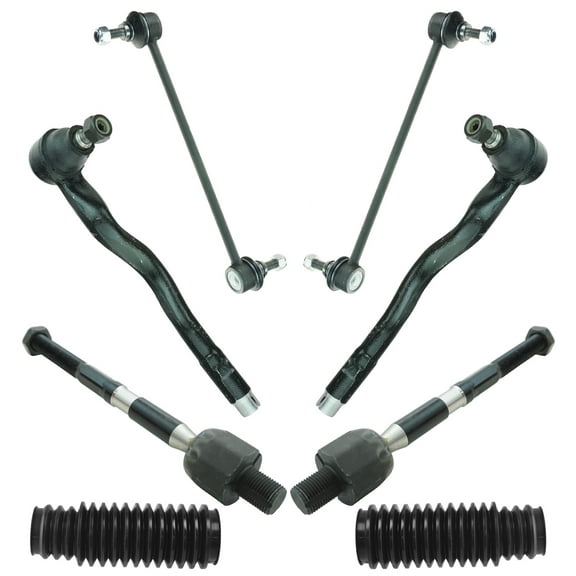 TRQ Front Inner Outer Tie Rod Bellow Sway Link Steering Suspension Kit 8pc New PSA64945
