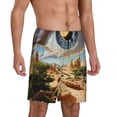thumbnail image 2 of Sikiie Surreal Desert Eye Landscape Mens Pajama Shorts, Lounge Pant, Men's shorts，Sleep Pj Shorts for Men-Small, 2 of 6