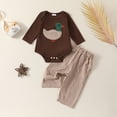 thumbnail image 2 of GCETTIC Toddler Baby Christmas Thanksgiving Outfit Boy Girl Fall Turkey/Truck T-Shirt Plaid Pants 2Pcs Winter Clothes 0-3 Months, 2 of 6