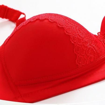 

eczipvz Lingerie for Women Plus Size Underwear for Women Push Up Adjustable Bra Tube Top Sagging Plus Size No Wire Underwear Red A