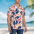 thumbnail image 3 of Disketp Hawaiian Shirts For Men,Hand Painted Abstract Leopard Print Print Mens Casual Short Sleeve Button Down Shirts Beach Shirt, 3 of 7
