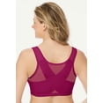 thumbnail image 2 of Comfort Choice Women's Plus Size Front-Close Embroidered Wireless Posture Bra, 2 of 6