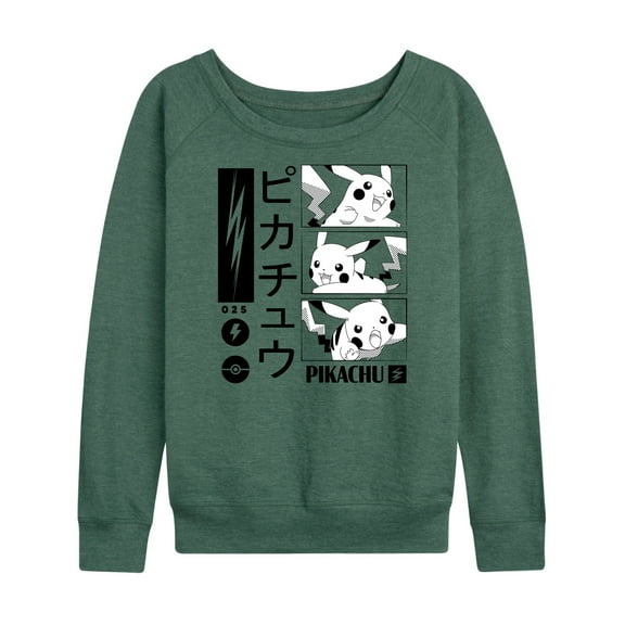 Pokémon - Pikachu Manga Panels - Women's Lightweight French Terry Long Sleeve Shirt