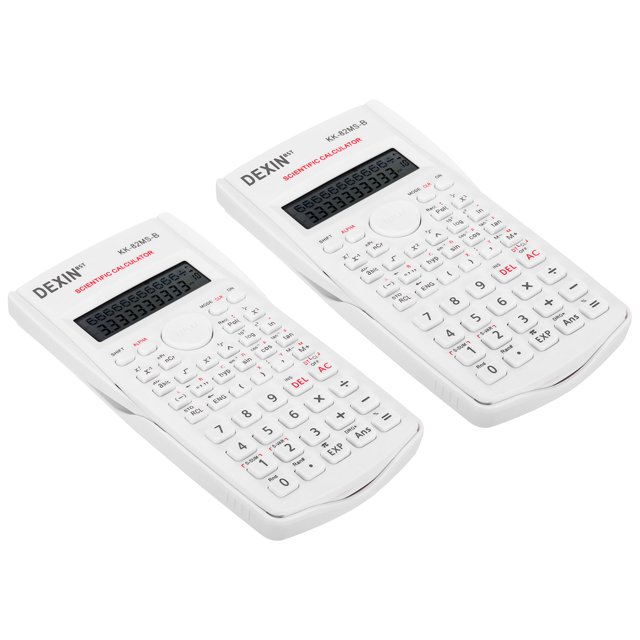 Unique Bargains Scientific Calculator 2 Line 12 Digit Standard Engineering Calculator White 2 Pack
