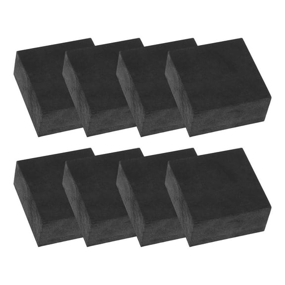 Uxcell Rubber Solid Anti-Vibration Pads, 8 Pcs 60mm x 30mm Thick Rubber Square Washers Multi-Purpose Gasket Pad Bushings Spacer for HVAC Compressor Air Conditioner, Black