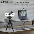 thumbnail image 3 of RONY 4K Webcam with Dual Mics, Video Streaming Camera with Ring Light for  Windows 11/10/8/7, Vista/7/8/10, Mac, Android, Linux, 3 of 9