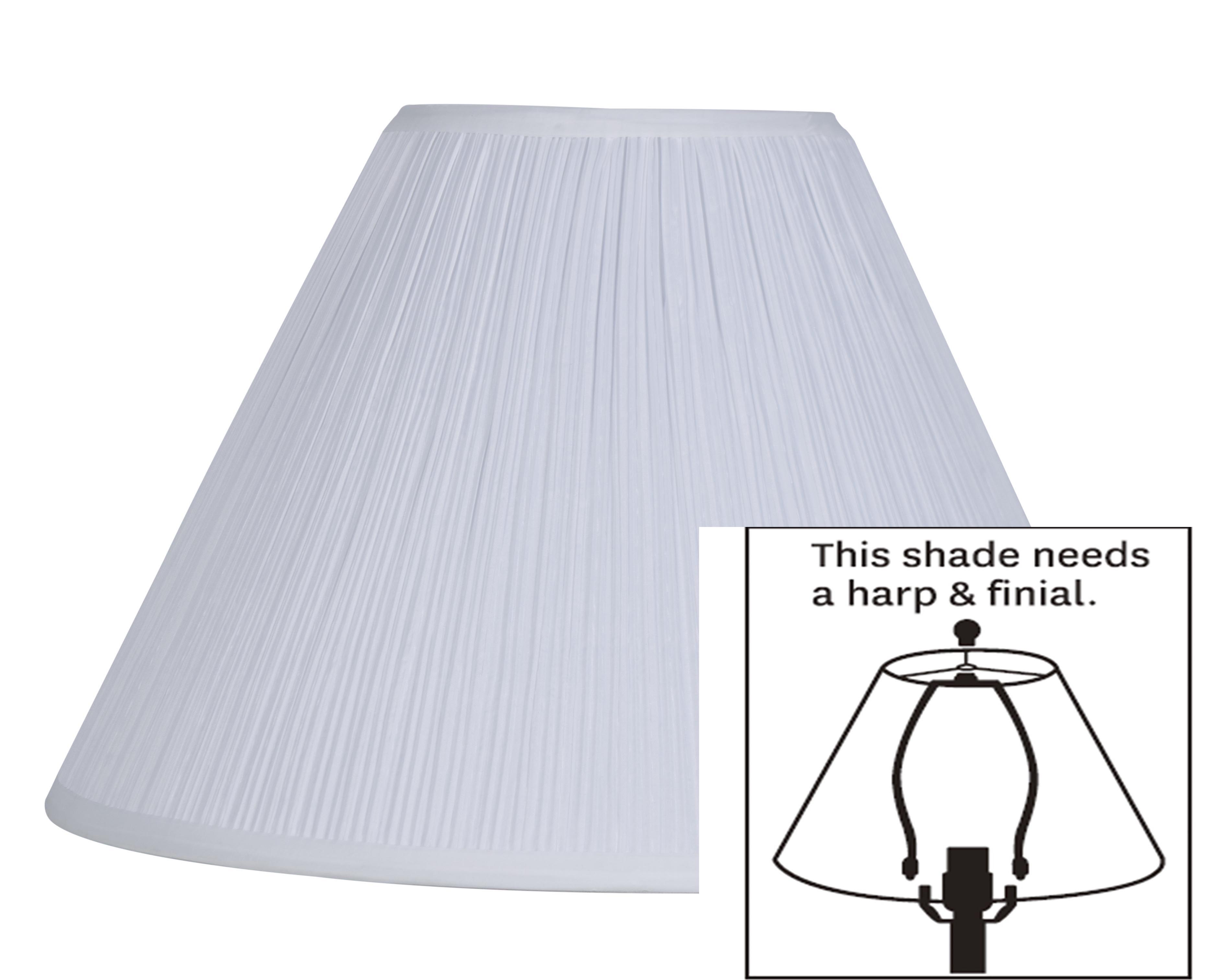 Mainstays 18" Soft Pleat Empire Lamp Shade, White - image 3 of 8