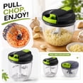 thumbnail image 2 of Manual Chopper Pull String Chopper Stainless Steel Mini Chopper for Kitchen Vegetables Garlic Nuts Great Gift for Home Cooks, 2 of 5