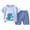 Light Blue, variant on Hiijoy Toddler Boys Cartoon Dinosaur Print Short Sleeve T-Shirt Shorts Outfits, Sizes 2-3T