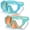 04 Blue + Orange, variant on 2 Pack Swim Goggles with Nose Cover, Anti Fog Snorkel Mask for Boys Girls 3-15, Shatterproof Safety Lens Set