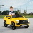 thumbnail image 2 of Gymax 12V Kids Ride On Car Chevrolet Tahoe Electric Truck SUV Remote w/ Light & Music Yellow, 2 of 9