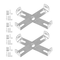 WORGEOUS 4 Sets Light Fixture Mounting Brackets Light Crossbar Set With Screw And Nuts For Wall Light Close To Ceiling Light Chandelier Silver 100 MM