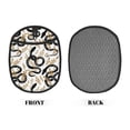 thumbnail image 2 of Pofeuu Snake Print Silicone Pot Mat Mitten With Hanging Loop Heat Resistant Oven Mitts Non-Slip Bbq Baking Smoking Potholders, 2 of 7