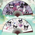 thumbnail image 1 of Abanico plegable MINISO Anime Sanrio Kuromi My Melody Cinnamoroll Abanico plegable portátil Mango de madera Abanico de mano de verano, 1 of 3