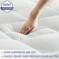 thumbnail image 5 of Extra Thick Mattress Topper(Queen Size),  Cooling Cotton Plush Down Alternative Fill Mattress Pad Cover 400TC ,Fits Mattress Upto 21'' DEEP Pocket, 5 of 12