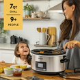 thumbnail image 4 of Crock-Pot 7 Quart Slow Cooker with Locking Lid and Auto Adjust Cook Time Technology, Stainless Steel, 4 of 6