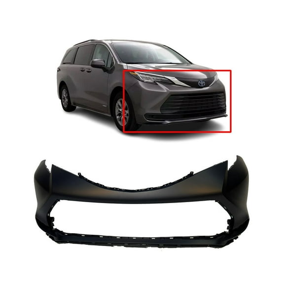 DCP Front Bumper Cover For 2021-2023 Toyota Sienna Non XSE Primed TO1000468