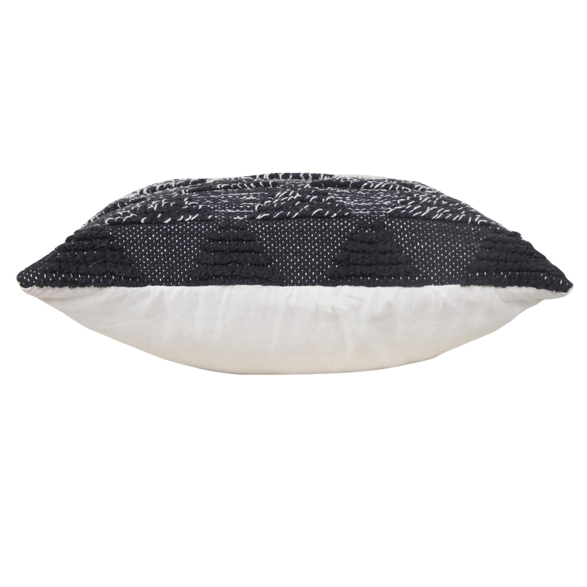 Harlow Hill Hand-Woven Black/White Geometric All-Natural Cotton Pillow Cover