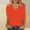 ZD-Orange, variant on Aboser 3/4 Length Sleeve Womens Tops Casual V Neck T Shirts Solid Color Basic Tees Summer Loose Fit Blouses 2024 Dressy Tunic Top Hot Pink XL