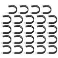 thumbnail image 1 of 24Pcs 36mm(1-7/16") Abrazadera de cable aislada con recubrimiento de goma de acero inoxidable, abrazadera de tubo R, negra, 1 of 6