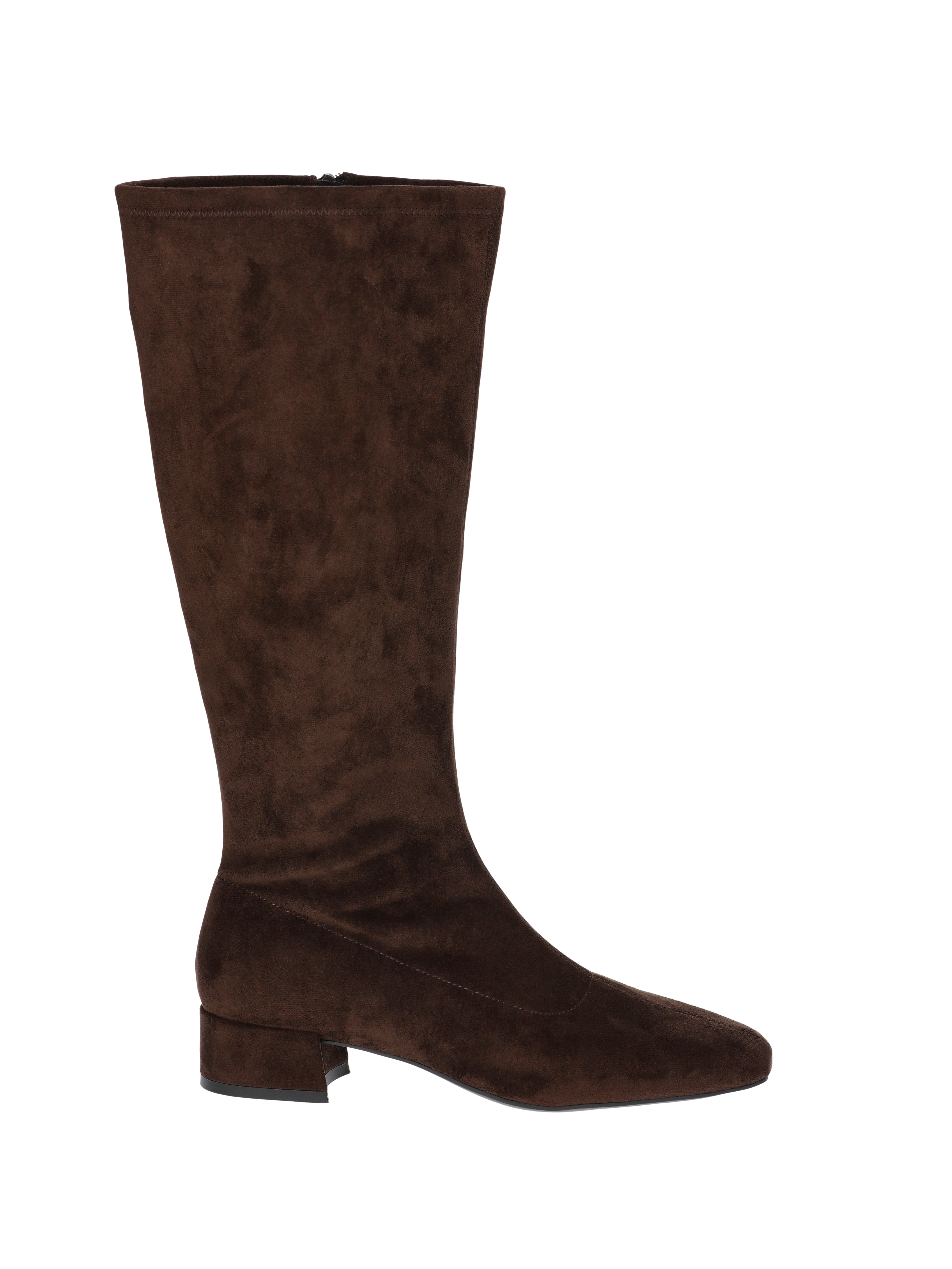Scoop Women's Faux Suede Knee High Stretch Block Heel Boots (Wide Width Available)
