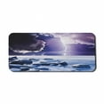 thumbnail image 1 of Nature Computer Mouse Pad, Dark Ominous Rain Clouds with Mystic Sky Scenery with Electrical Thunder Photo, Rectangle Non-Slip Rubber Mousepad X-Large, 35" x 15" Gaming Size, Blue Purple, by Ambesonne, 1 of 2
